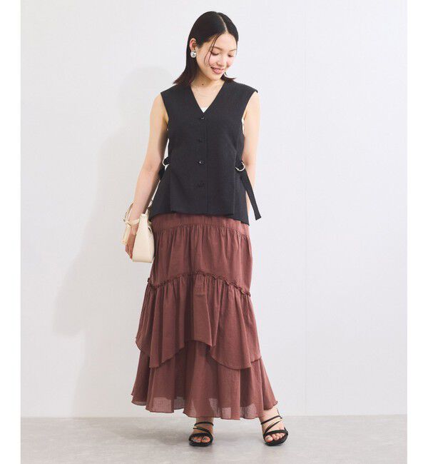 VIS「【セットアップ対応】サイドベルトフレアジレ」|ベスト・ジレ|