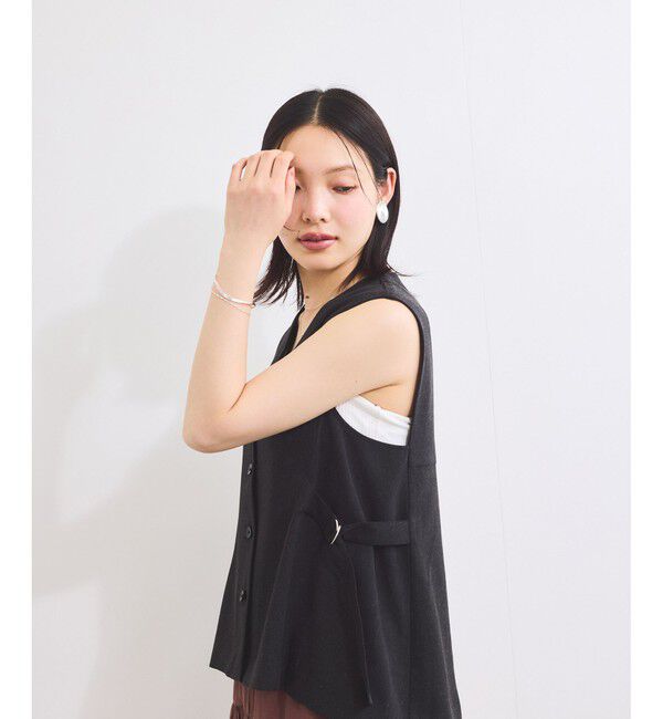 VIS「【セットアップ対応】サイドベルトフレアジレ」|ベスト・ジレ|