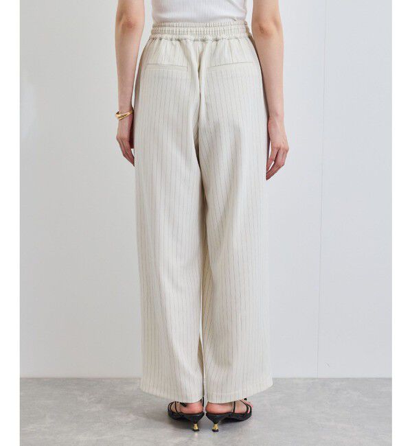 VIS「【接触冷感/UVケア】ピンストライプリラックスワイドパンツ」|チノ|