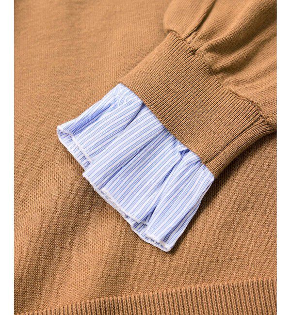 VIS「フリルドッキングニットプルオーバー」|ニット・セーター|