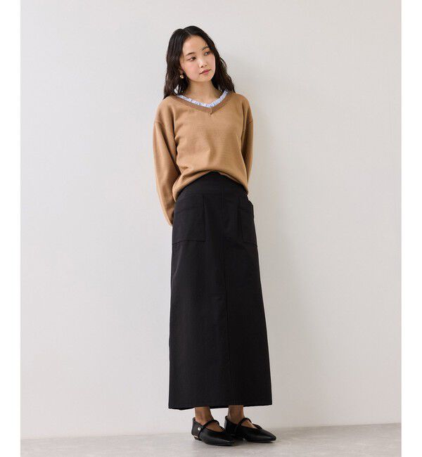 VIS「フリルドッキングニットプルオーバー」|ニット・セーター|