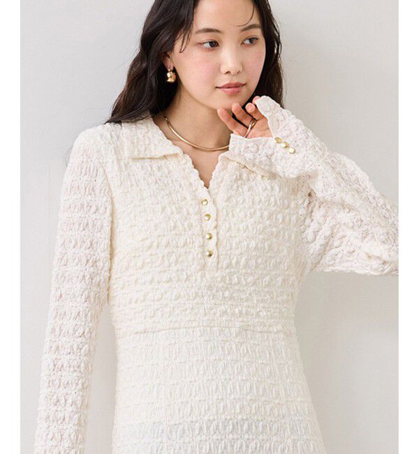 VIS「膨れジャガードカットソーワンピース」|ワンピース|