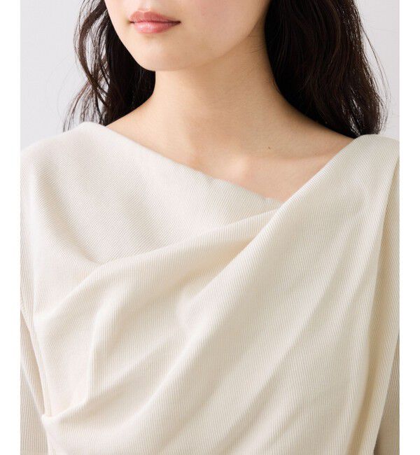 VIS「テレコハーフスリーブドレーププルオーバー」|Tシャツ・カットソー|