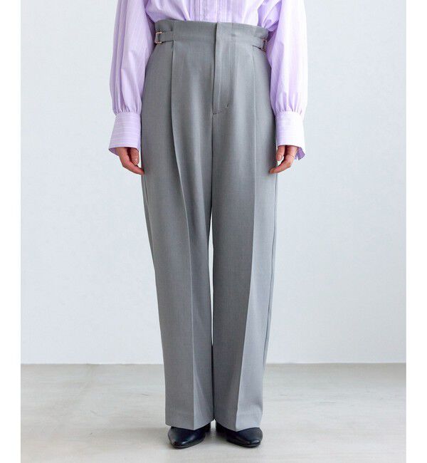 Rope&rsquo;Picnic「【低身長・小柄さんサイズ】クリアツイルワイドパンツ/入卒式・セレモニー・セットアップ対応」|チノ|