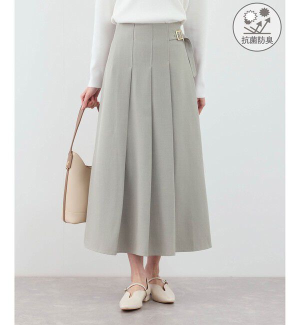 Rope&rsquo;Picnic「クリアツイルタックキルトスカート/入卒式・セレモニー・セットアップ対応」|スカート|グリーンサブ(35)