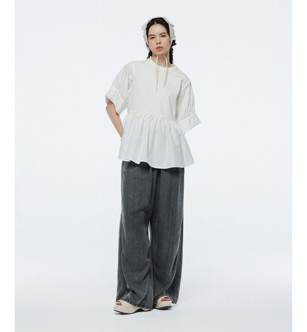 ADAM ET ROPE'「ライトデニムイージーパンツ」|デニム|