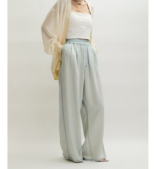 ADAM ET ROPE'「ライトデニムイージーパンツ」|デニム|