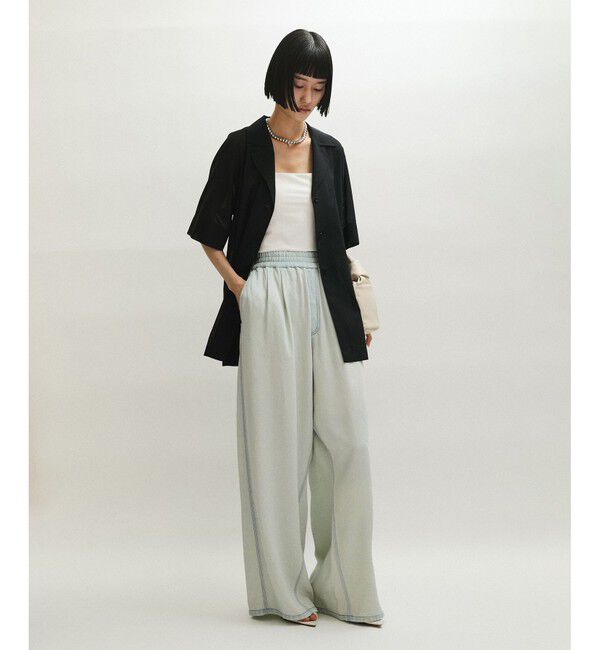 ADAM ET ROPE'「ライトデニムイージーパンツ」|デニム|