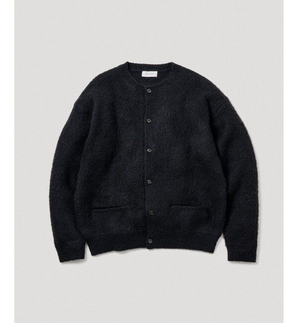 ADAM ET ROPE'「モヘアミックス オーバーサイズ クルーネックカーディガン」|カーディガン|ブラック(01)