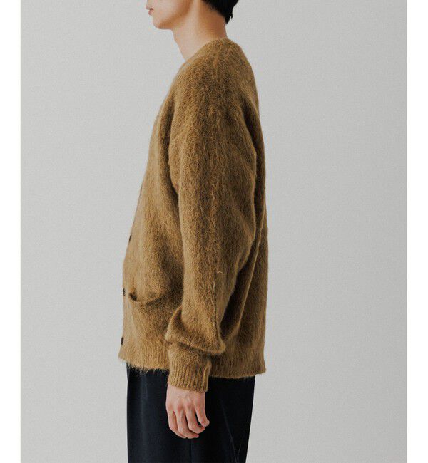 ADAM ET ROPE'「モヘアミックス オーバーサイズ クルーネックカーディガン」|カーディガン|