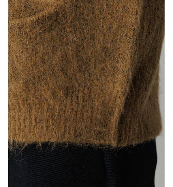 ADAM ET ROPE'「モヘアミックス オーバーサイズ クルーネックカーディガン」|カーディガン|