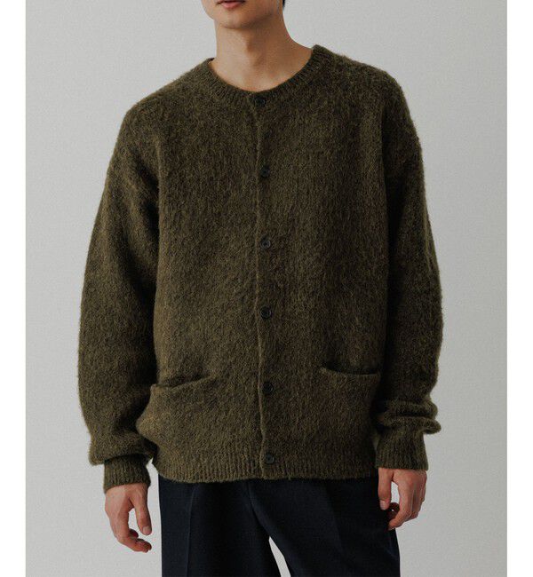 ADAM ET ROPE'「モヘアミックス オーバーサイズ クルーネックカーディガン」|カーディガン|