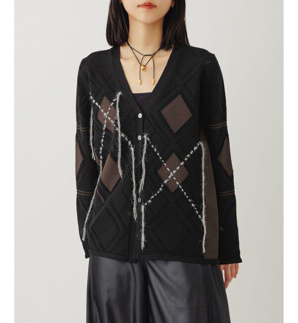 ADAM ET ROPE'「パターンニットカーディガン」|カーディガン|