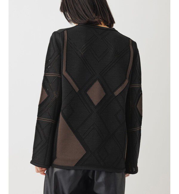 ADAM ET ROPE'「パターンニットカーディガン」|カーディガン|