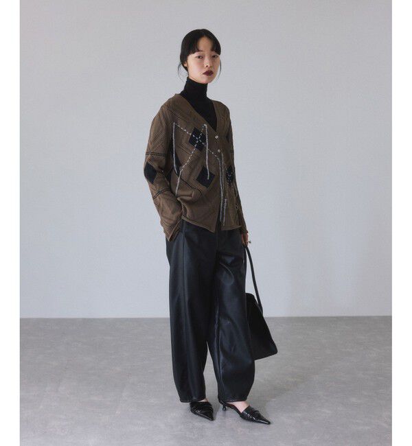 ADAM ET ROPE'「パターンニットカーディガン」|カーディガン|