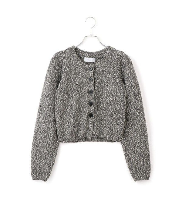 ADAM ET ROPE'「【サステナブル】カラーメランジパフスリーブカーディガン」|カーディガン|