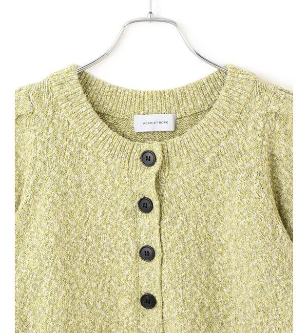 ADAM ET ROPE'「【サステナブル】カラーメランジパフスリーブカーディガン」|カーディガン|