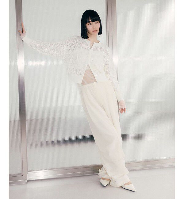 ADAM ET ROPE'「2WAYヘムパラシュートパンツ」|チノ|