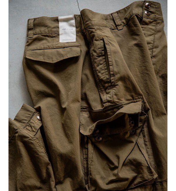 ADAM ET ROPE'「ヴィンテージライク M47 ワイドカーゴパンツ」|カーゴ|オリーブ(37)