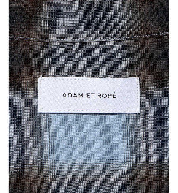 ADAM ET ROPE'「オンブレチェック オープンカラーシャツ」|シャツ・ブラウス|