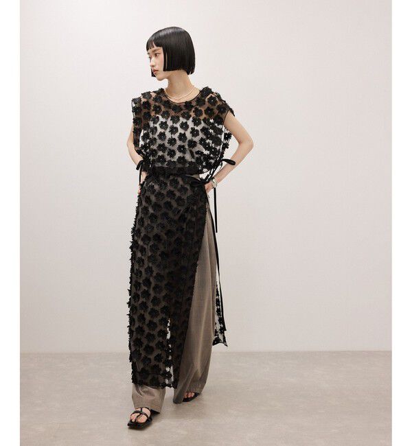 ADAM ET ROPE'「フラワーチュールラップスカート」|スカート|