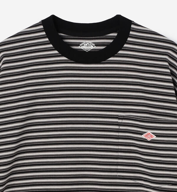 DANTON「DANTON | ボーダー クルーネック 半袖ポケットTシャツ MEN」|Tシャツ・カットソー|