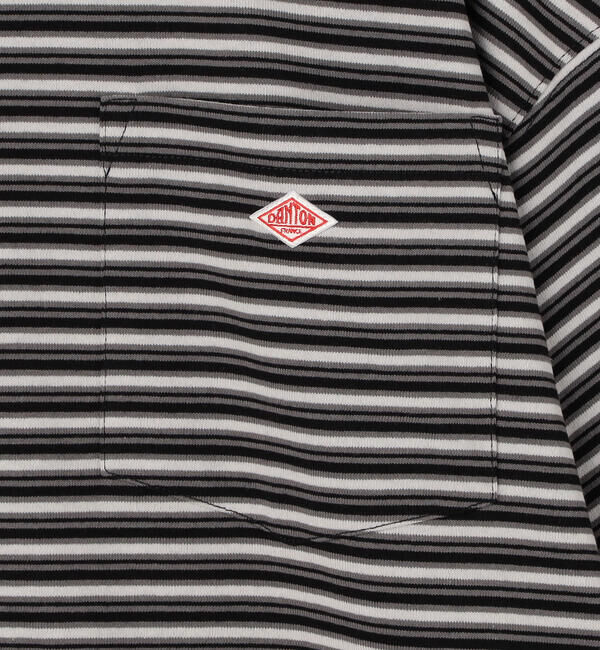 DANTON「DANTON | ボーダー クルーネック 半袖ポケットTシャツ MEN」|Tシャツ・カットソー|