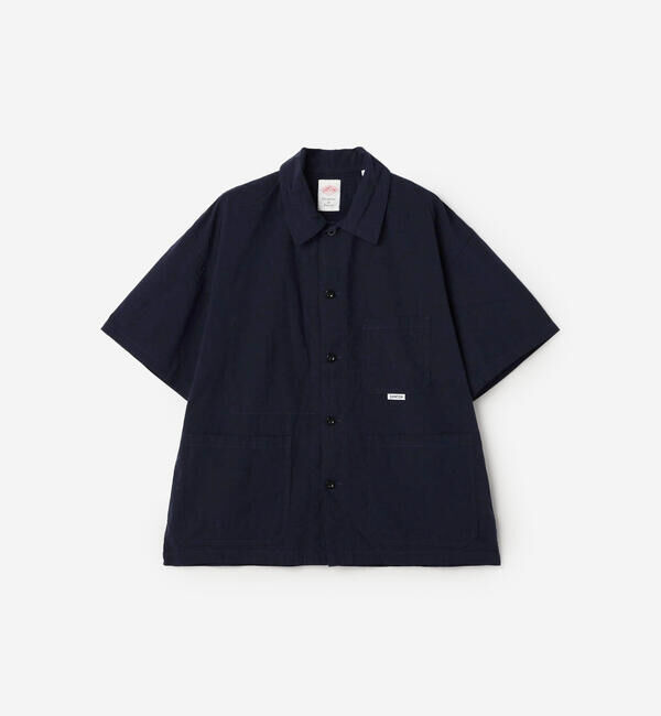 DANTON「DANTON | コットンブロード 半袖カバーオールシャツ MEN」|シャツ・ブラウス|