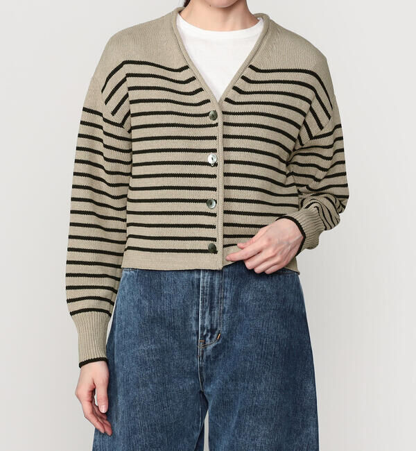  「WALANCE | 2way ペーパーニット カーディガン WOMEN」|ニット・セーター|BEIGE系1