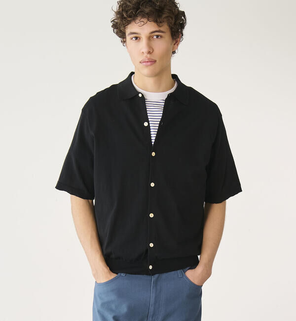  「RYE TENDER | 半袖 ニットシャツ MEN」|ポロシャツ|