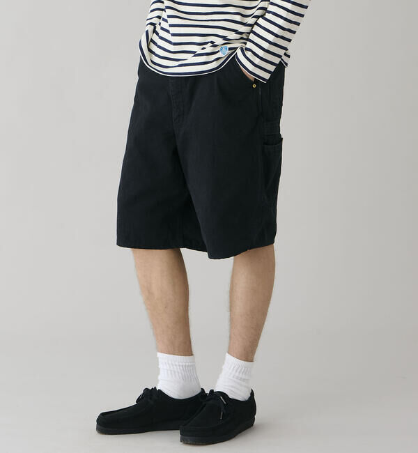  「orSlow | 〈別注〉 DAD'S FIT OXFORD PAINTER SHORTS BLACK MEN」|その他|BLACK