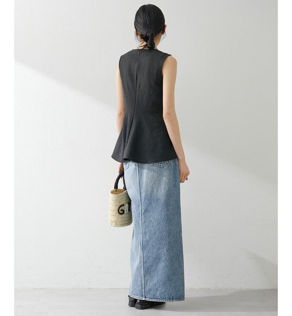  「デニムスリットスカート」|スカート|