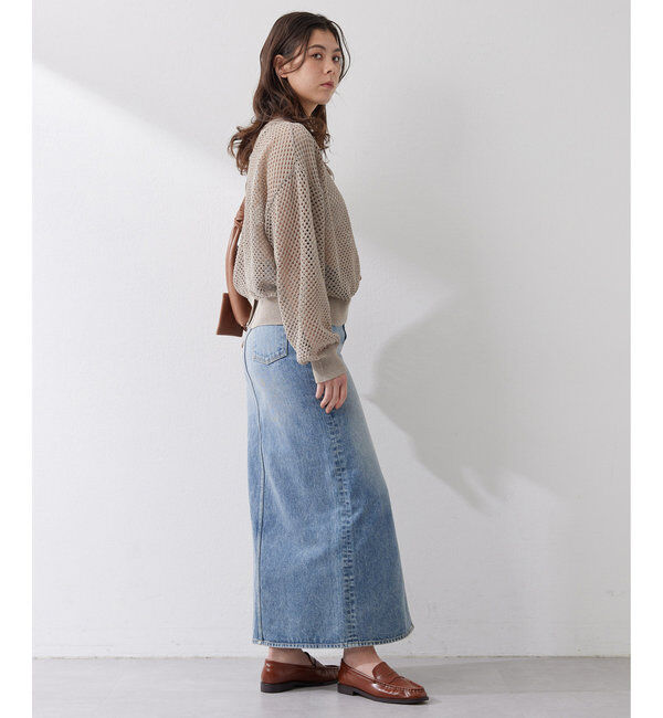  「デニムスリットスカート」|スカート|