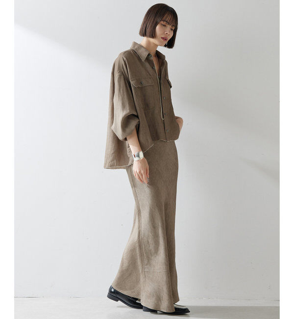  「ツイル顔料染めスクエアシャツ」|シャツ・ブラウス|