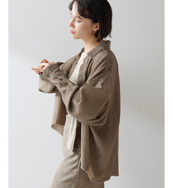  「ツイル顔料染めスクエアシャツ」|シャツ・ブラウス|