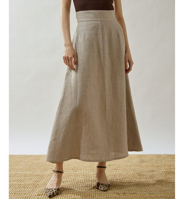 Drawing Numbers「【Drawing Numbers】ヘビーリネンフレアスカート」|スカート|
