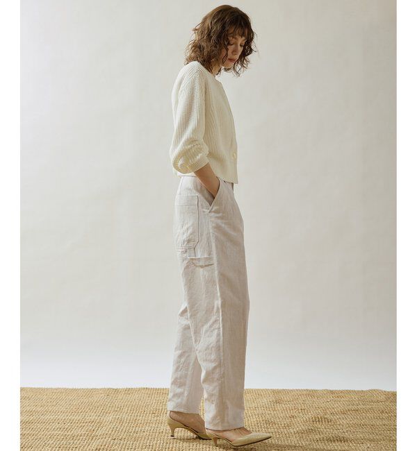 Drawing Numbers「【Drawing Numbers】コットンリネンデニムカーゴパンツ」|チノ|