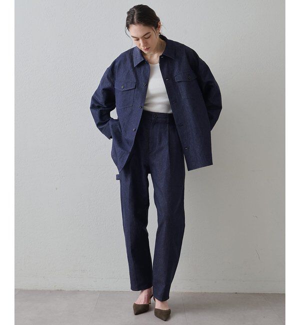 Drawing Numbers「【Drawing Numbers】コットンリネンデニムカーゴパンツ」|チノ|