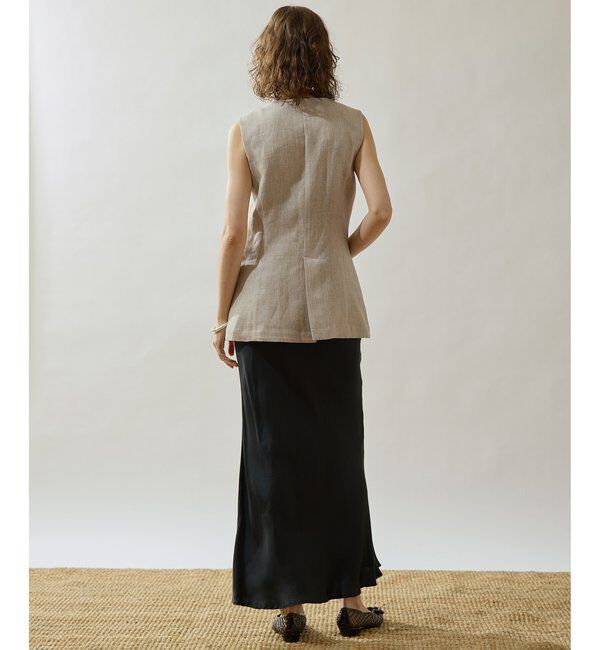 Drawing Numbers「【Drawing Numbers】ヘビーリネンクルーネックジレ」|ベスト・ジレ|