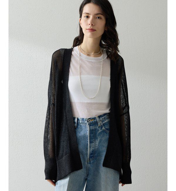  「メッシュニットカーディガン」|ニット・セーター|