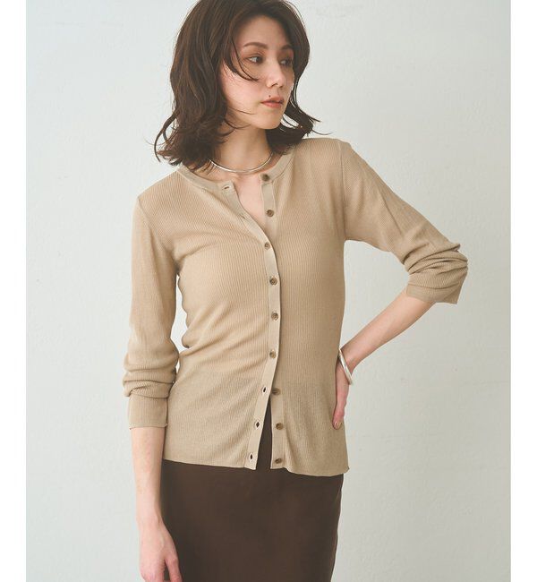  「シアーリブニットカーディガン」|ニット・セーター|