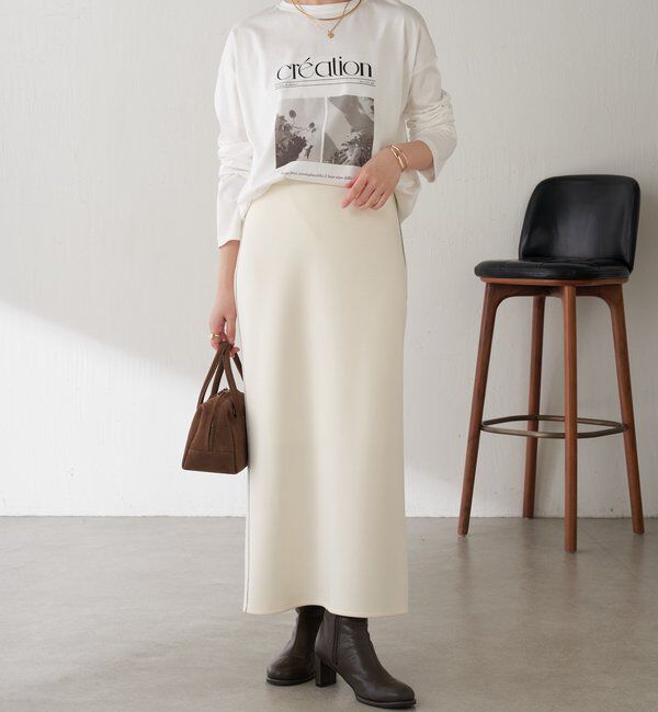  「【伸縮性◎】サイドラメダンボールタイトスカート/セレモニー」|スカート|