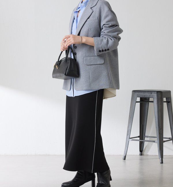  「【伸縮性◎】サイドラメダンボールタイトスカート/セレモニー」|スカート|