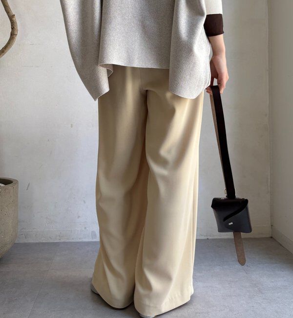  「【累計販売数3万枚突破/21色4サイズ展開！】タックワイドパンツ」|チノ|