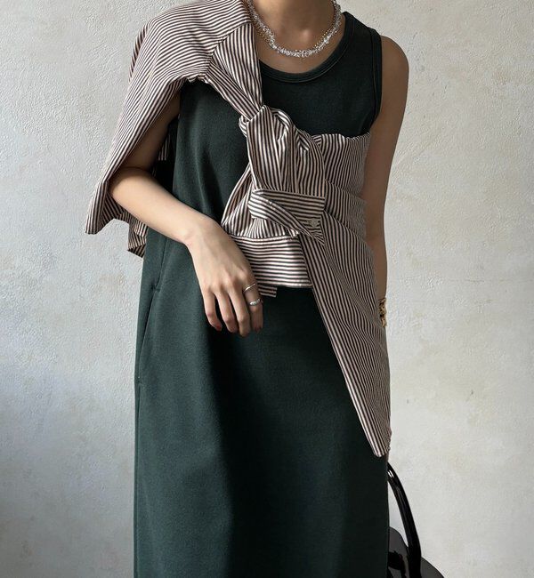  「【全骨格細見え】ブークレーダンボールタンクワンピース」|ワンピース|