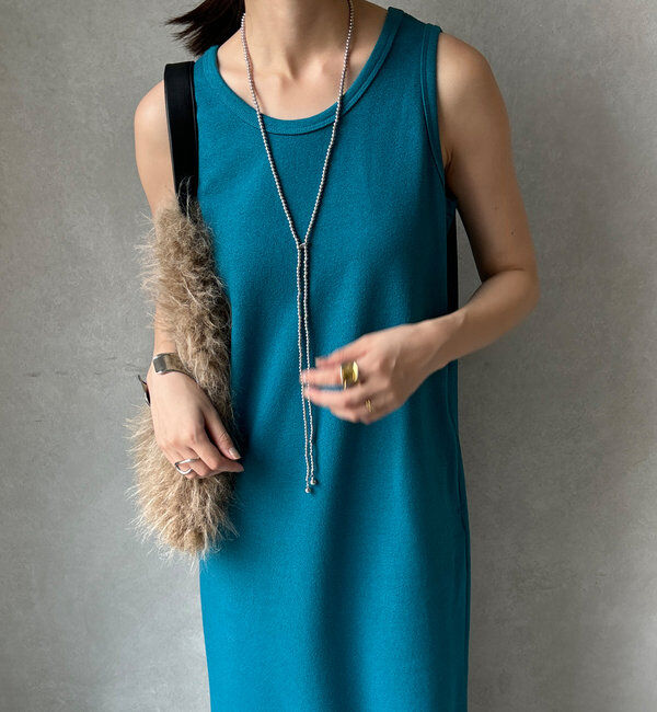  「【全骨格細見え】ブークレーダンボールタンクワンピース」|ワンピース|ブルー