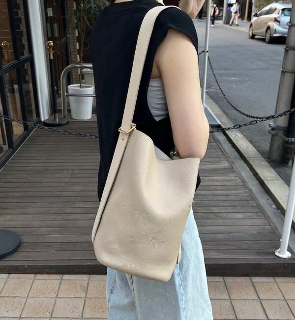  「【新色追加】シボフェイクレザーソフトホーボーバッグ」|トートバッグ|