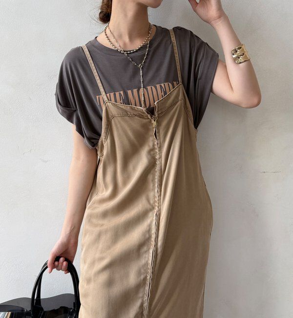  「リヨセルデニムジャンスカ」|ワンピース|ベージュ