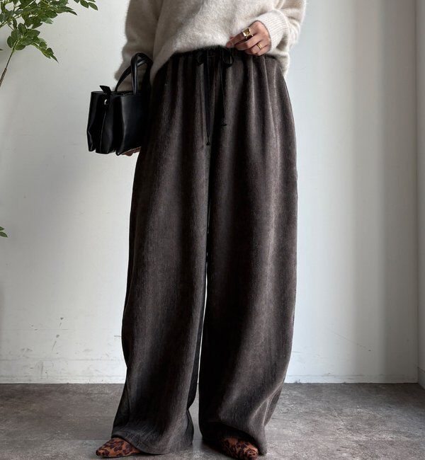  「ヘリンボーンコーデュロイイージーパンツ」|チノ|