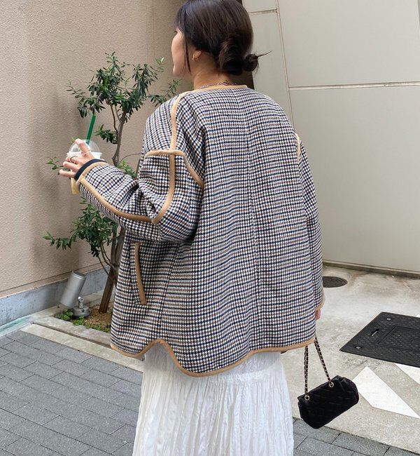  「【インフルエンサー SAKURA企画】チェックハーフコート」|その他|